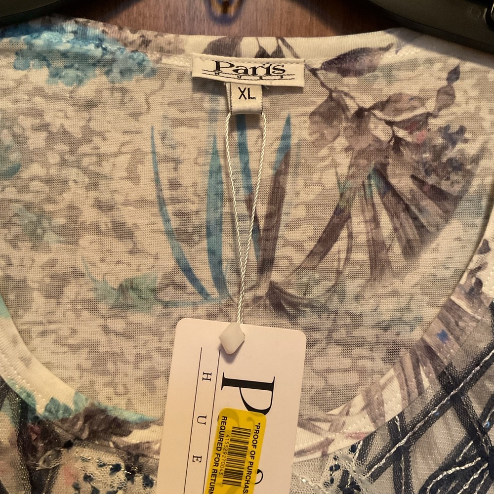 Paris Multicolor Abstract Print Top - Picture 2 of 4